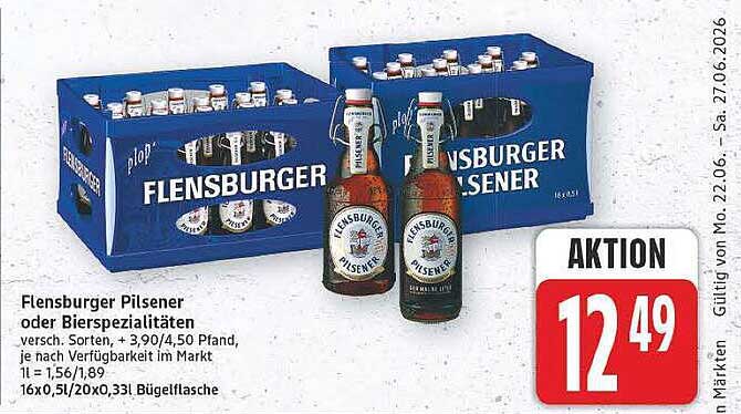 Flensburger Pilsener oder Bierspezialitäten