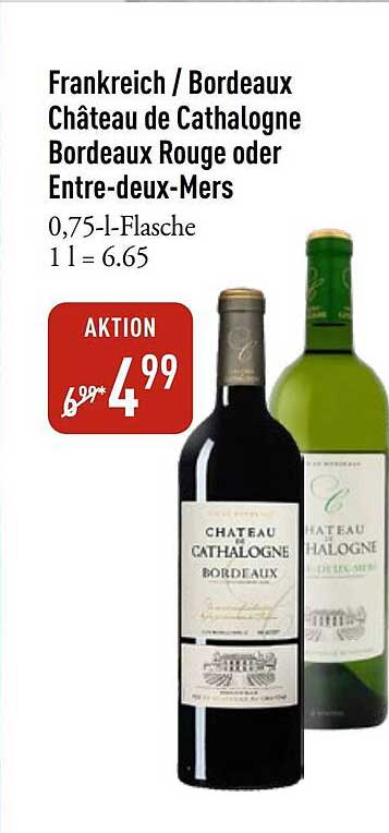 Frankreich / Bordeaux Château de Catalogne Bordeaux Rouge oder Entre-deux-Mers
