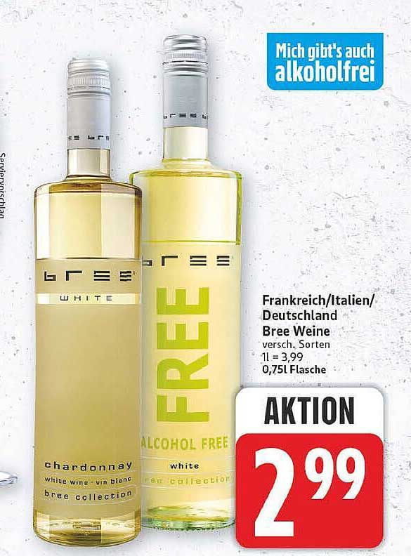 Frankreich/Italien/Deutschland Bree Weine