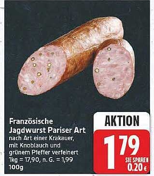 Französische Jagdwurst Pariser Art
