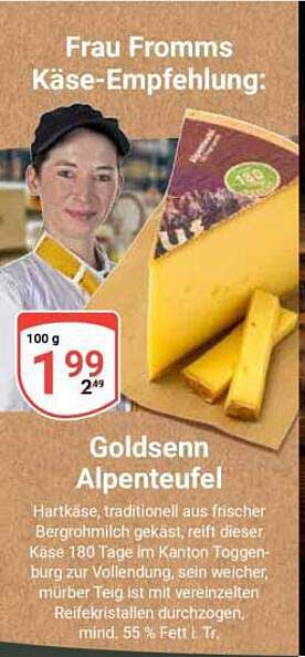 Frau Fromms Käse-Empfehlung: Goldsemm Alpen­teufel