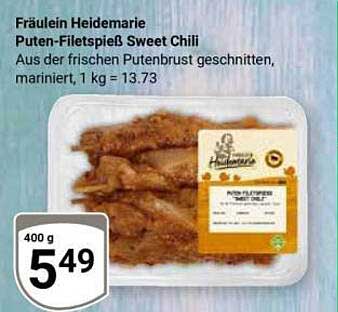 Fräulein Heidemarie Puten-Filetspieß Sweet Chili
