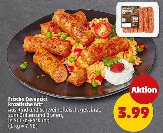 Frische Cevapcici kroatische Art