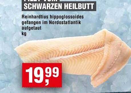 Frisches Filet vom Schwarzen Heilbutt