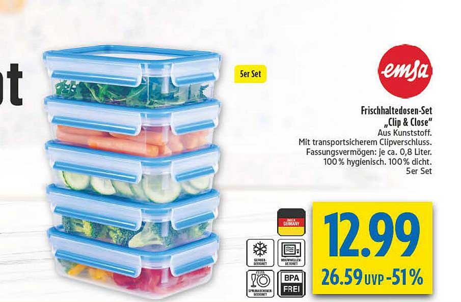 Frischhaltedosen-Set „Clip & Close“