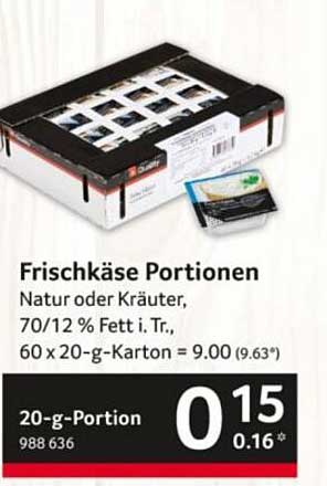 Frischkäse Portionen