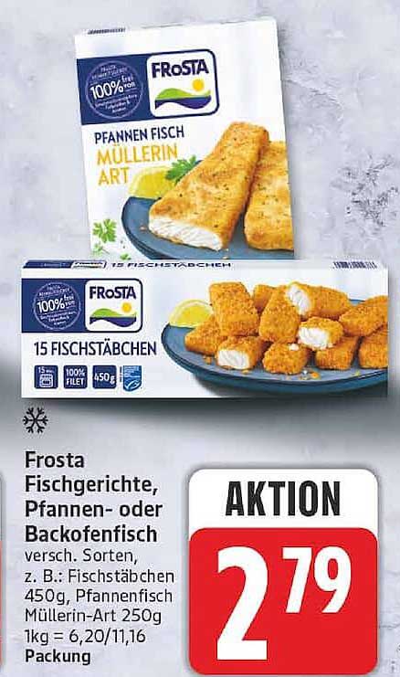 Frosta Fischgerichte, Pfannen- oder Backofenfisch
