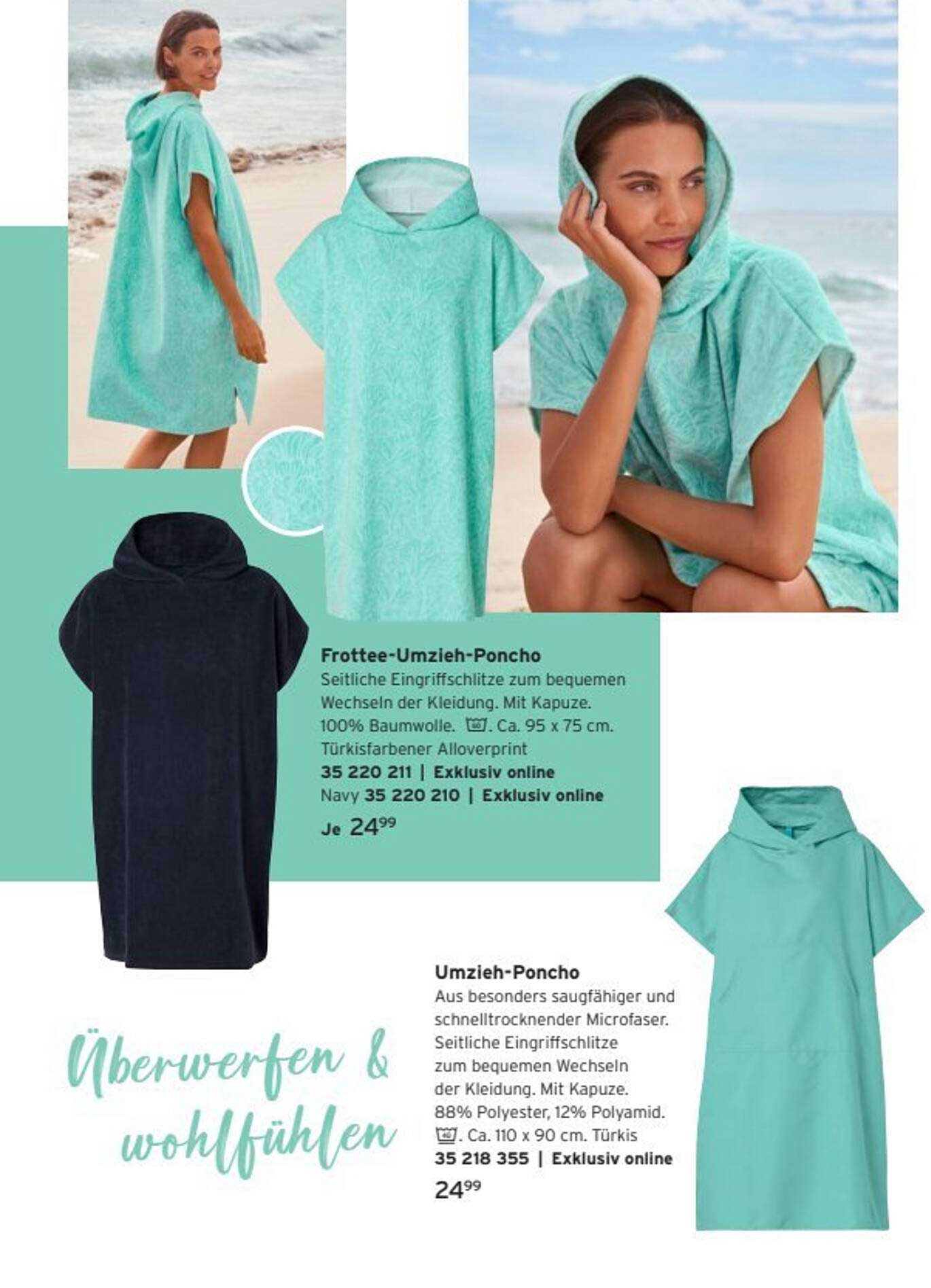 Frottee-Umzieh-Poncho