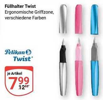 Füllhalter Twist Ergonomische Griffzone, verschiedene Farben
