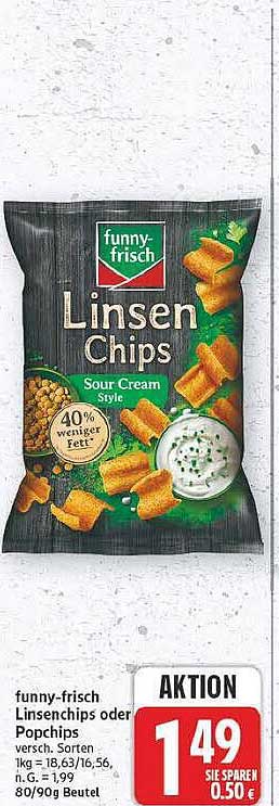 funny-frisch Linsen Chips Sour Cream Style