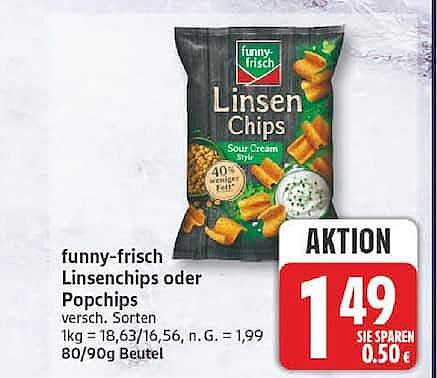 funny-frisch Linsenchips oder Popchips