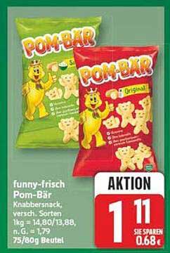 funny-frisch Pom-Bär Knabbersnack, versch. Sorten 75/80g Beutel