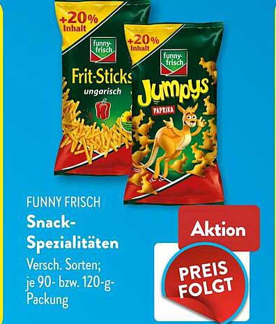 FUNNY FRISCH Snack-Spezialitäten Versch. Sorten; je 90- bzw. 120-g-Packung