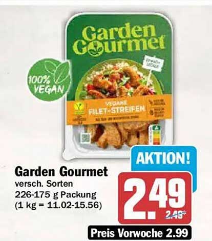 Garden Gourmet versch. Sorten 226-175 g Packung