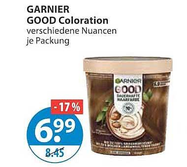 GARNIER GOOD Coloration verschiedene Nuancen je Packung