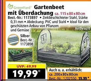Gartenbeet mit Überdachung