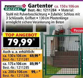 Gartentor ca. 150 x 106 cm Best.-Nr.: 1211284
