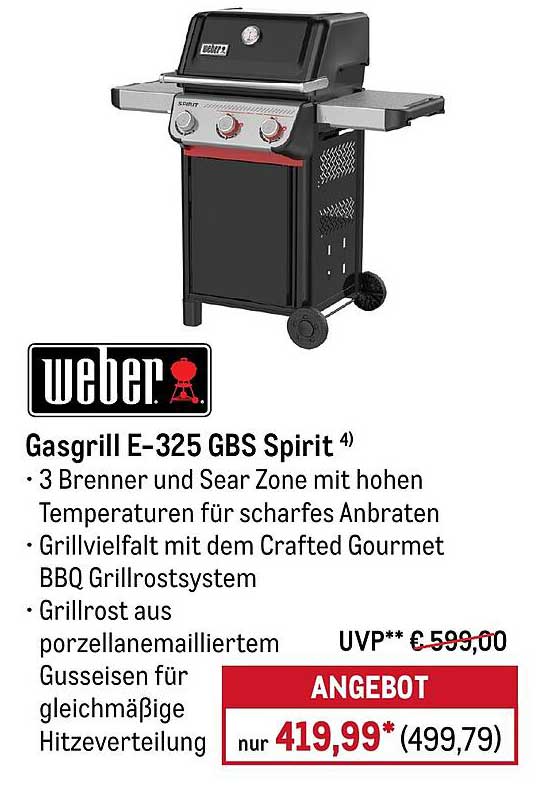 Gasgrill E-325 GBS Spirit 4