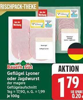 Geflügel Lyoner oder Jagdwurst