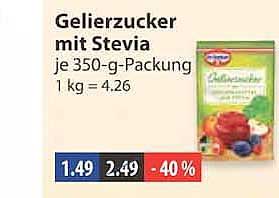Gelierzucker mit Stevia