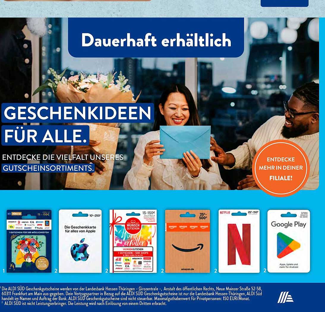 GESCHENKIDEEN FÜR ALLE.