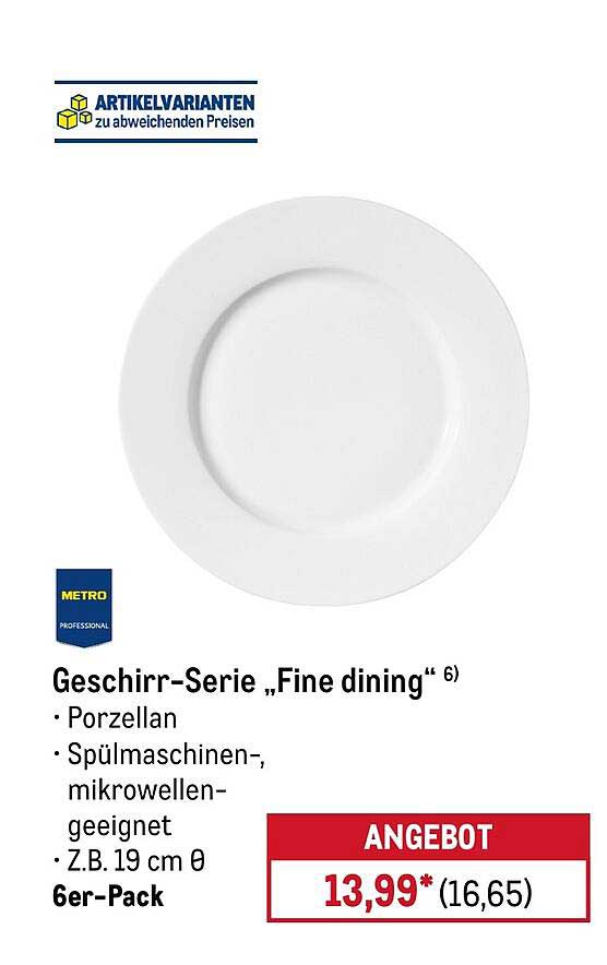 Geschirr-Serie „Fine dining“