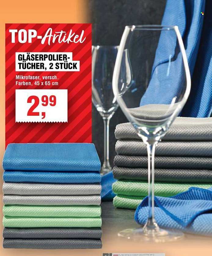 GLÄSERPOLIER-TÜCHER, 2 STÜCK