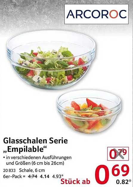 Glasschalen Serie „Empilable“