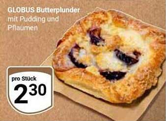 GLOBUS Butterplunder mit Pudding und Pflaumen