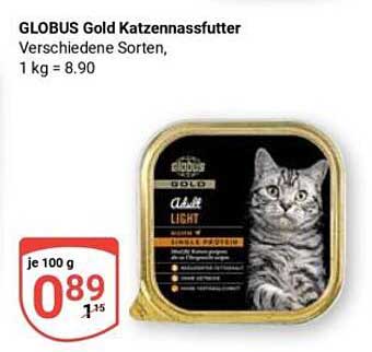 GLOBUS Gold Katzennassfutter Verschiedene Sorten, 1 kg = 8.90