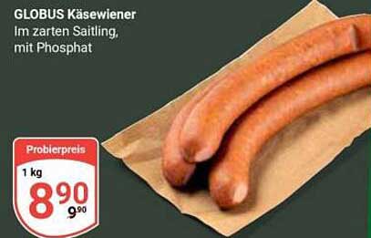 GLOBUS Käsewiener Im zarten Saitling, mit Phosphat