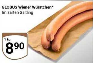 GLOBUS Wiener Würstchen* Im zarten Saitling