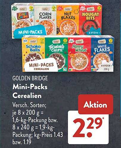 GOLDEN BRIDGE Mini-Packs Cerealien