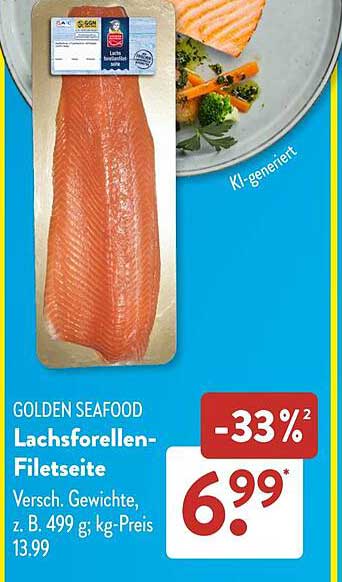 GOLDEN SEAFOOD Lachsforellen-Filetseite