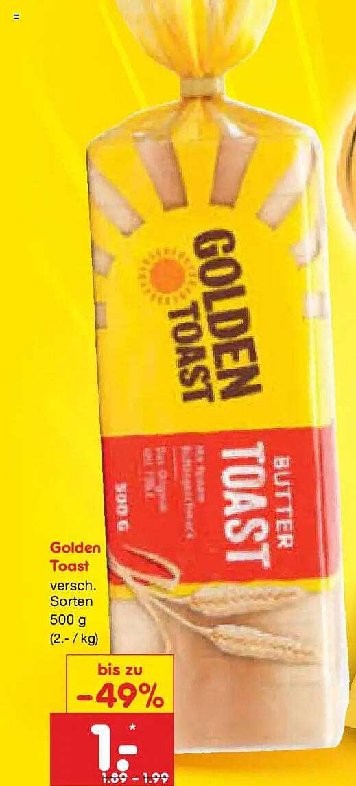 Golden Toast versch. Sorten 500 g