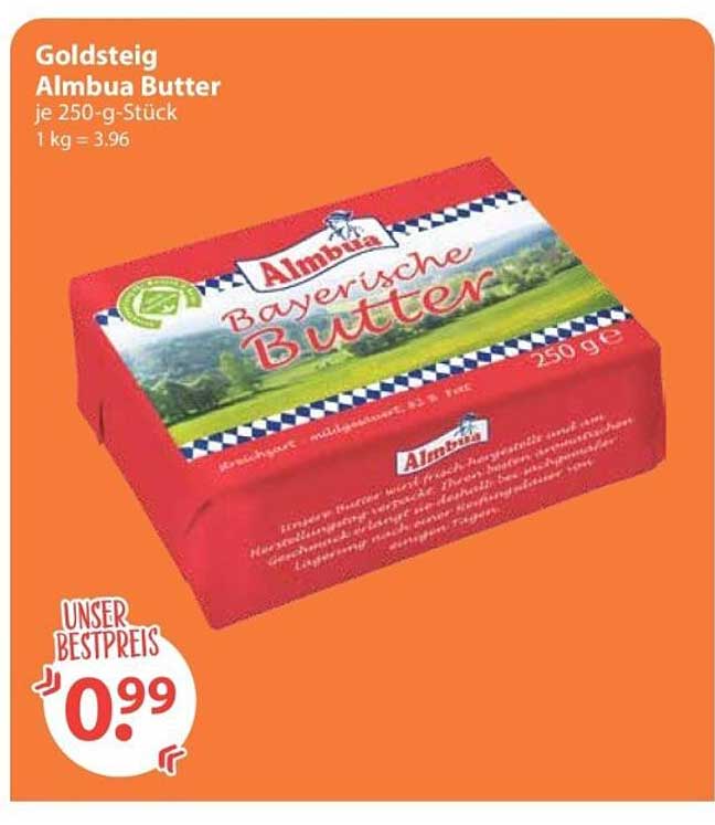 Goldsteig Almbua Butter je 250-g-Stück