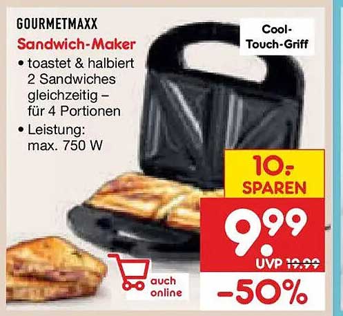 GOURMETMAXX Sandwich-Maker