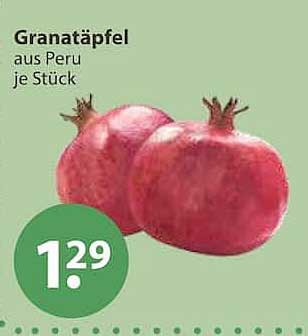 Granatäpfel aus Peru je Stück