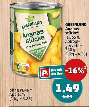GREENLAND Ananas-Stücke*