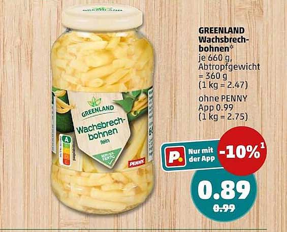 GREENLAND Wachsbrech-bohnen