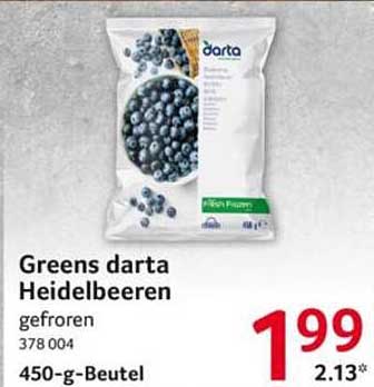 Greens darta Heidelbeeren gefroren 378 004 450-g-Beutel