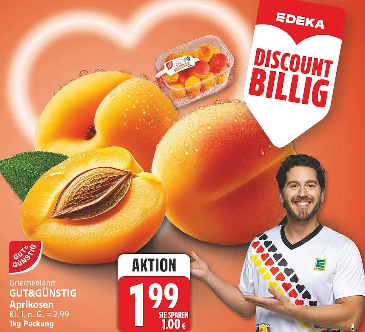 Griechenland GUT&GÜNSTIG Aprikosen Kl. I, n. G. = 2,99 1kg Packung
