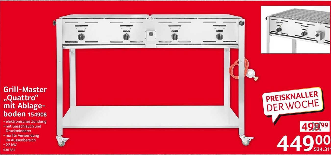 Grill-Master „Quattro“ mit Ablageboden 154908