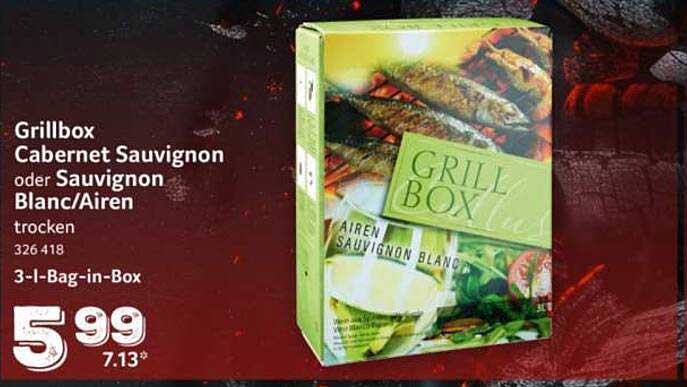 Grillbox Cabernet Sauvignon oder Sauvignon Blanc/Airen