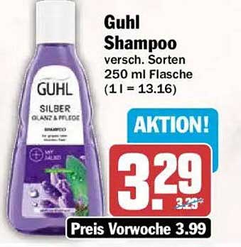 Guhl Shampoo versch. Sorten 250 ml Flasche (1 l = 13.16) AKTION!