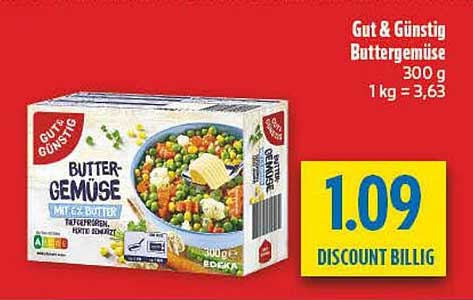 Gut & Günstig Buttergemüse 300 g 1 kg = 3,63