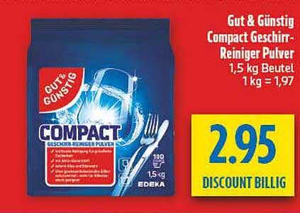 Gut & Günstig Compact Geschirr-Reiniger Pulver 1,5 kg Beutel