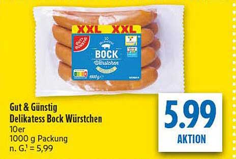 Gut & Günstig Delikatess Bock Würstchen