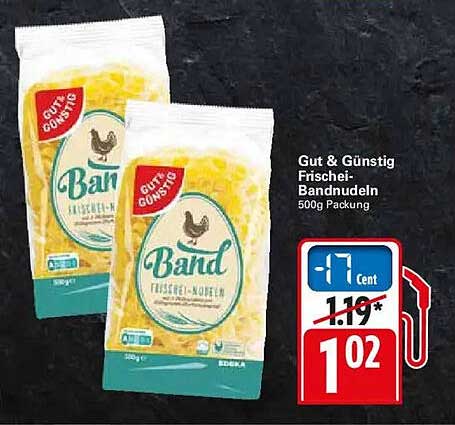 Gut & Günstig Frischei-Bandnudeln 500g Packung