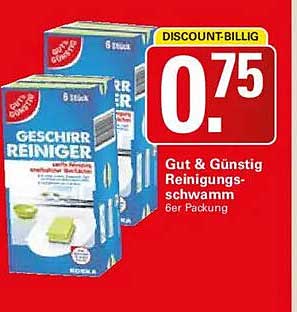 Gut & Günstig Reinigungsschwamm 6er Packung